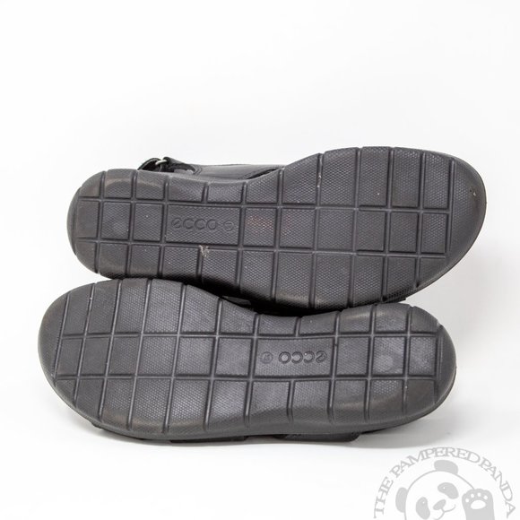 Ecco Sandals Black Leather Slingback Comfort Hook Loop Womens Size 37 P21401316 - Picture 5 of 6